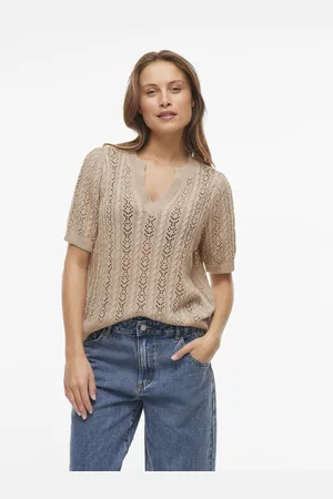 VILA Vitoto new s/s cable knit top