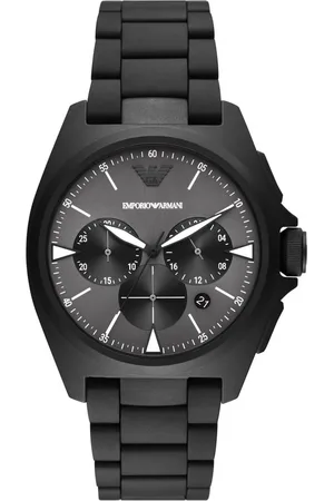 Emporio Armani Rvs horloge met grijze wijzerplaat