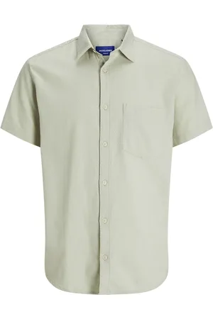 JACK & JONES Jorvarenna dobby shirt ss 12271109 celadon tint