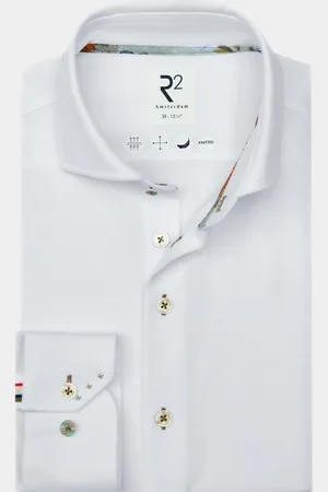 R2 Amsterdam Casual hemd lange mouw solid japanese knitted 128.wsp.001/004