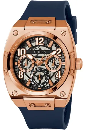Guess Siliconen horloge met roestvrij stalen kast