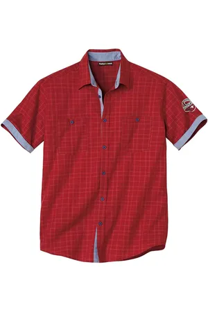 Atlas For Men Heren nautisch poplin overhemd
