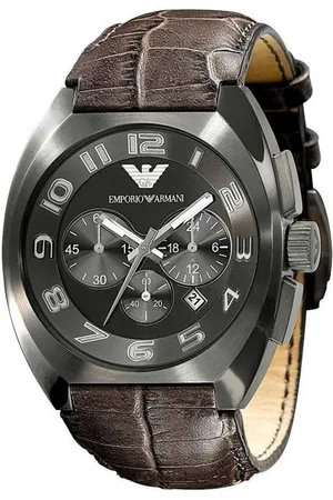 Emporio Armani Koehuid leren horloge voor stijlvolle mannen