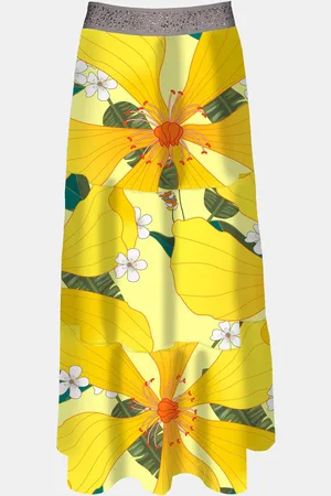 MUCHO GUSTO ® rok toulouse geel bloemenprint