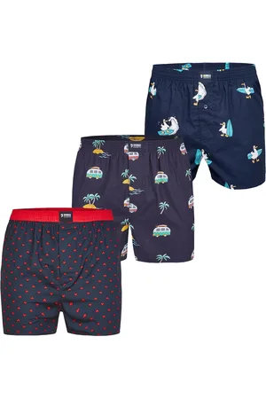 HAPPY SHORTS Wijde boxershorts heren met print 3-pack
