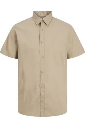 JACK & JONES Jjpierre slub shirt ss taupe