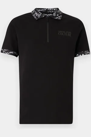 VERSACE Couture polo zip logomania