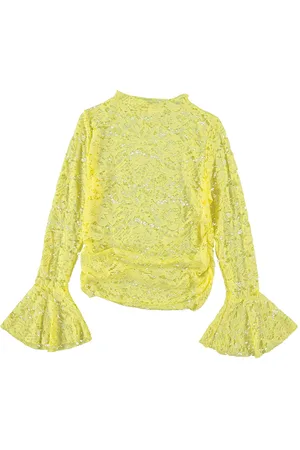 TURQUOISE Top lange mouw 2128 top kant