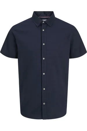 JACK & JONES Jjpierre slub shirt ss navy