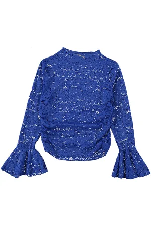 TURQUOISE Top lange mouw 2128 top kant