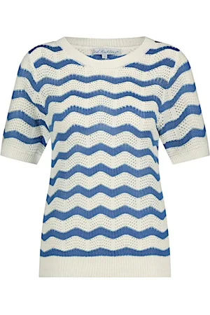 Red Button Trui srb4516 sweet zigzag fresh blue