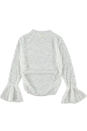 TURQUOISE Top lange mouw 2128 top kant