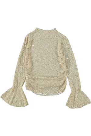 TURQUOISE Top lange mouw 2128 top kant