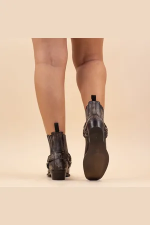DWRS Boots 1385 hook black dames leer