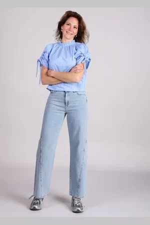 Homage to Denim Homage farrah jeans straight leg zijzakken