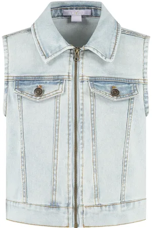 MAYCE Zomer denim gilet meisjes licht denim