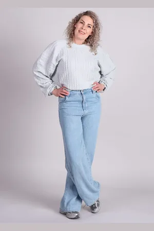 Homage to Denim Homage flowy palazzo jeans light soft blue