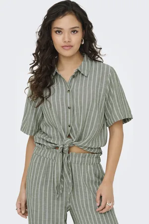 JACQUELINE DE YONG Jdyemilia s/s knot shirt wvn exp