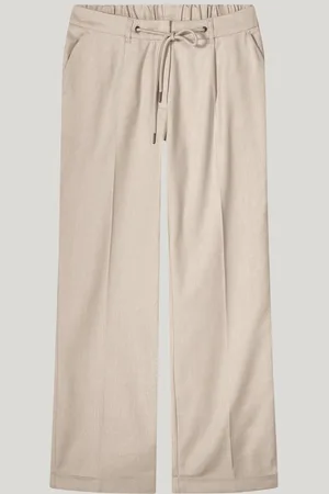 Summum Woman Trousers linen blend twill 4s2781-12157 702 pebble beige