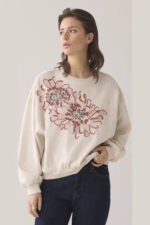 Summum Woman 3s5109-30656 long sleeve embellished sweatshirt