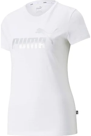 PUMA Dames essentials metallic logo t-shirt