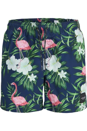 JACK & JONES Jongens zwemshort jpstmaui gebloemde flamingo print