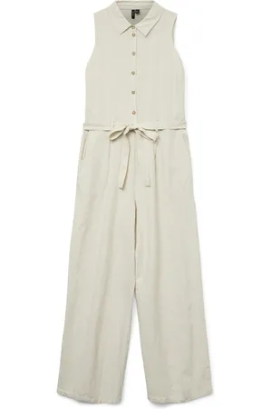 VERO MODA Vmoline sl wide jumpsuit wvn beige