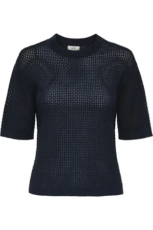 JACQUELINE DE YONG Tikka 2/4 o-neck pullover knt 15346446 total eclipse