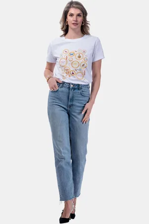 MUCHO GUSTO ® t-shirt wit barok elegantie