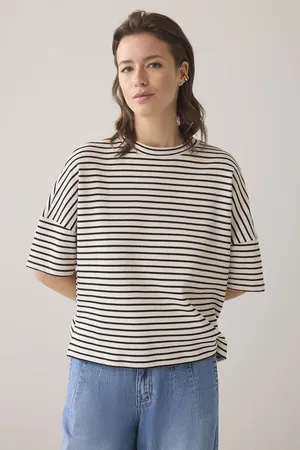 Summum Woman 3s5103-30662 boxy top stripe waffle