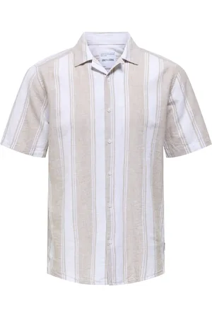 Only & Sons Onscaiden life stripe linen resort zand dessin