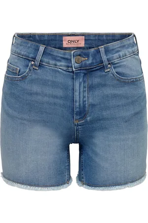 ONLY Onlblush mid sk raw dnm shorts noos blue denim