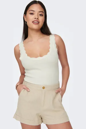 JACQUELINE DE YONG Jdynanna s/l scallop edge top knt