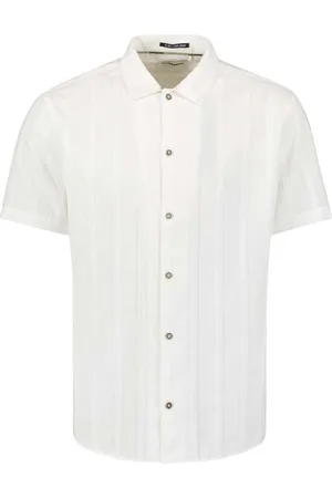 No Excess Shirt short sleeve dobby vertical s white