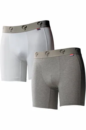 Q1905 Boxer 2-pack white / grey