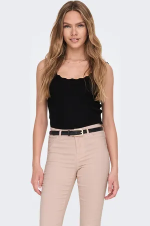 JACQUELINE DE YONG Jdynanna s/l scallop edge top knt