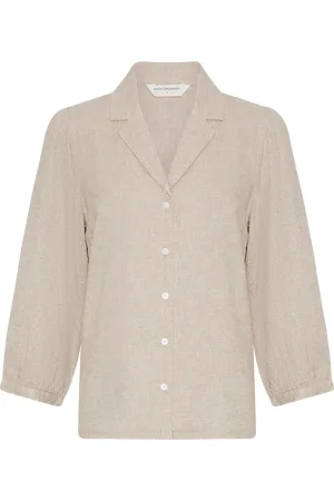 Moss Copenhagen Pennie ginia 3/4 shirt 18894 sand