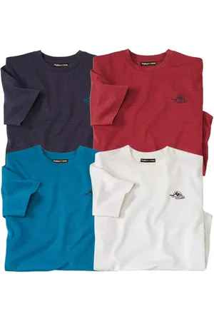 Atlas For Men Heren t-shirt met ronde hals (pak van 4)