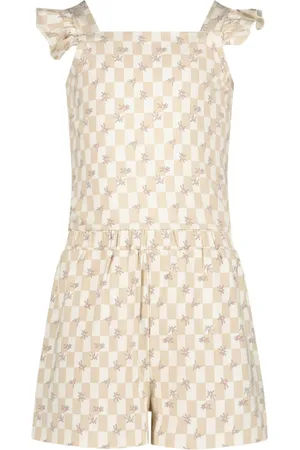 Quapi Zomer broek meisjes - aop geruit fauve