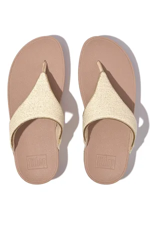 FitFlop Lulu shimmerweave toe-post sandals