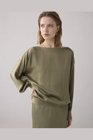 Summum Woman 2s3267-11817 612 top batsleeves silky touch combatgreen