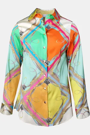 MUCHO GUSTO ® blouse francis bay kleurrijke ruitprint