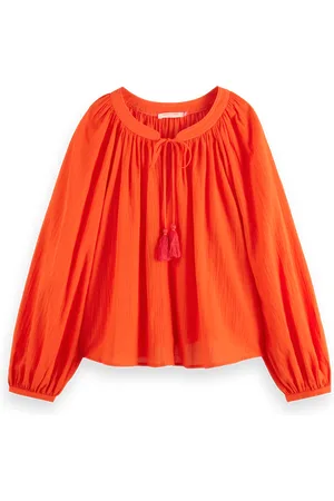 Scotch&Soda 177176 610 scotch&soda balloon sleeve top evening black medium red