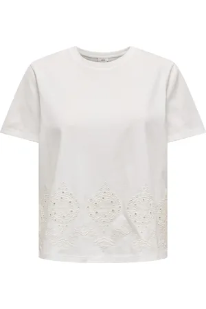 JACQUELINE DE YONG Jdycif ss broderie anglaise top off-white