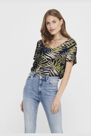 JACQUELINE DE YONG Jdystarr life s/s v-neck top wvn