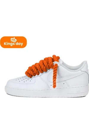 Nike Air force 1 low rope laces orange custom