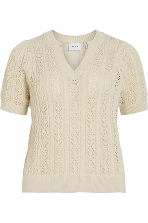 VILA Vinajra o-neck s/s short t-shirt 14105437 birch