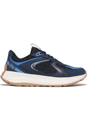 FitFlop F-mode flow suede/mesh/leather flatform sneakers