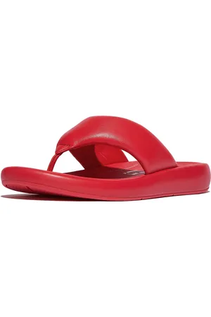 FitFlop Iqushion d-luxe padded leather toe-post sandals