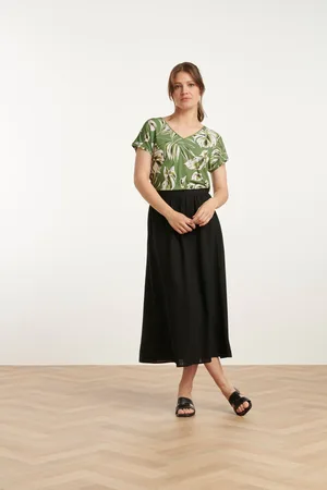 Smashed Lemon 25149 e linnen midi rok |